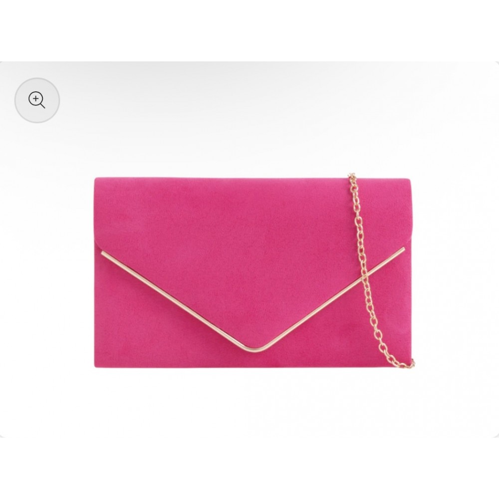 Fuchsia clutch bag