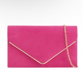 Fuchsia clutch bag