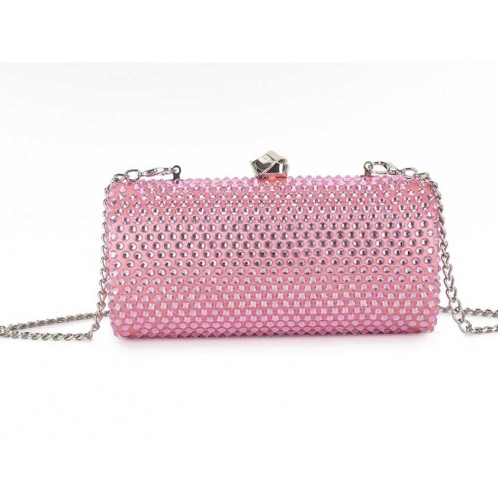 Pink box clutch bag