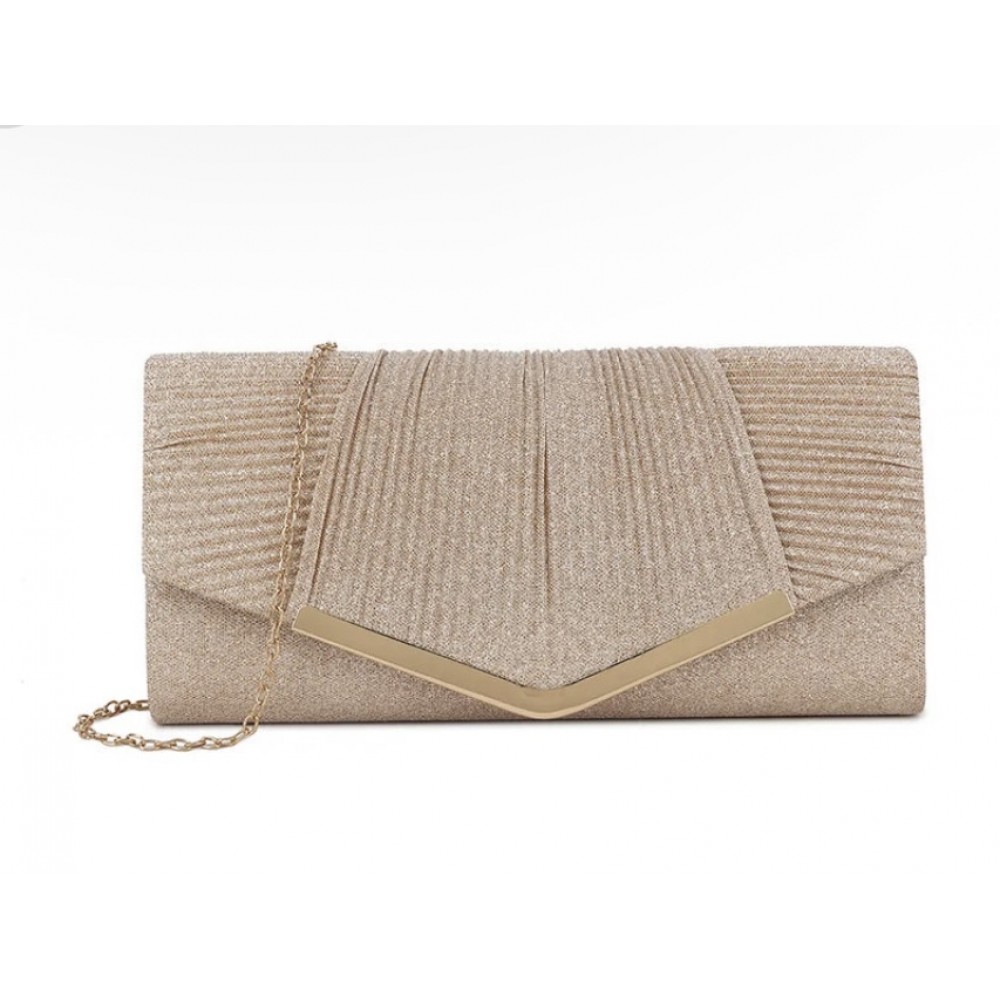 Gold clutch bag