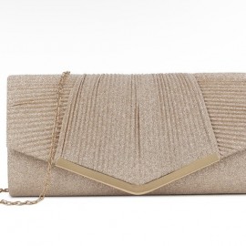 Gold clutch bag
