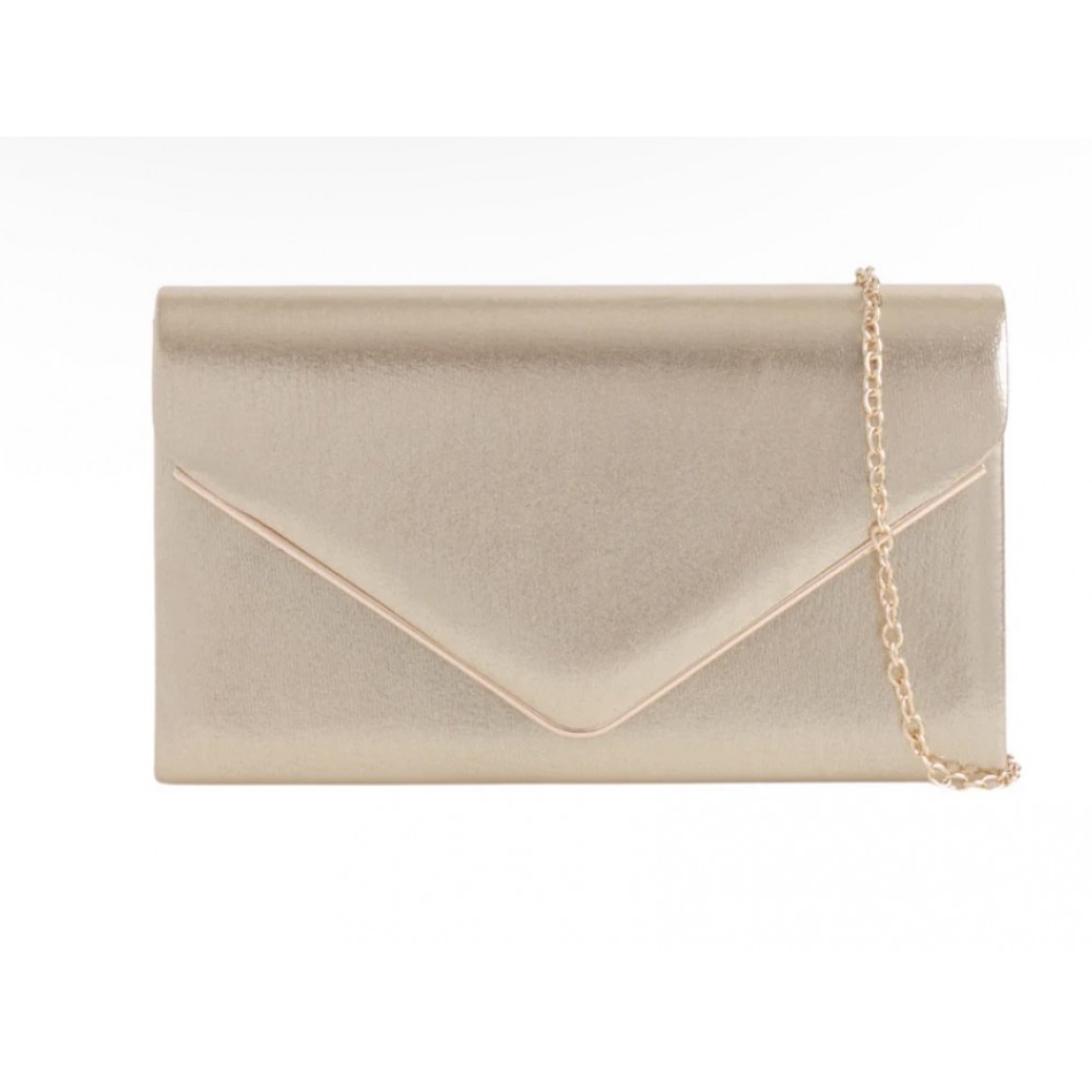 Gold clutch bag