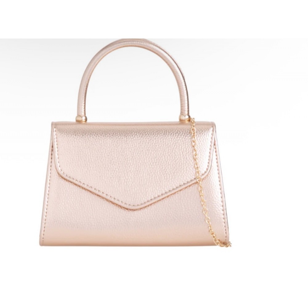 Top handle bag in champagne 