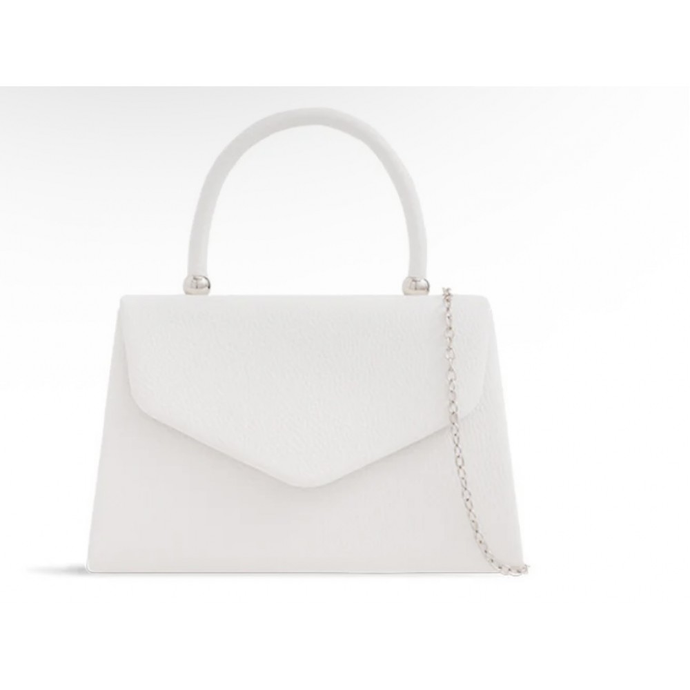 Top handle bag in white