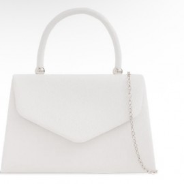Top handle bag in white