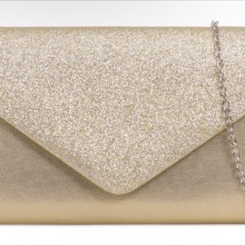 Gold clutch bag