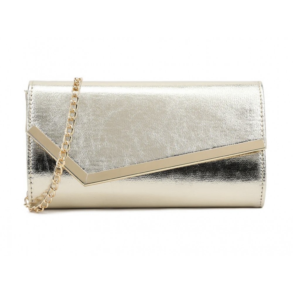 Gold clutch bag