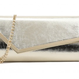 Gold clutch bag