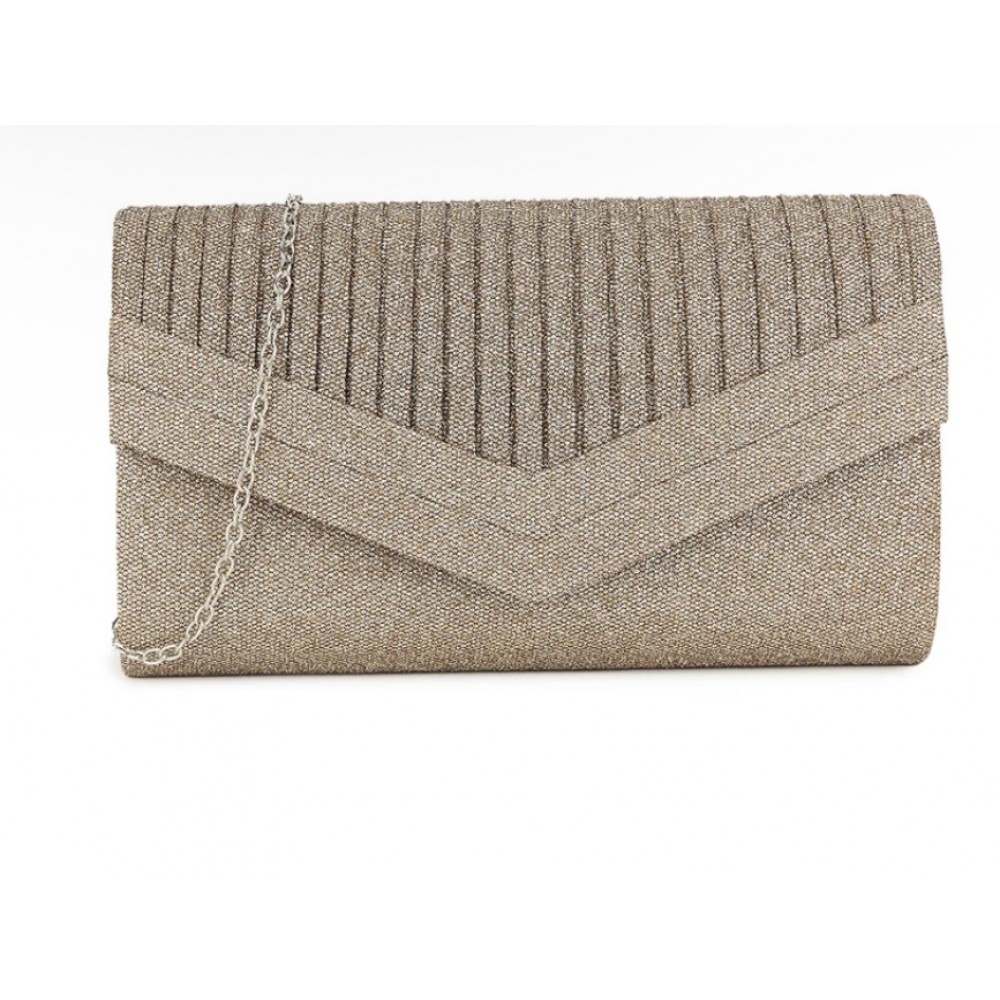 Rose gold clutch bag