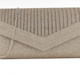 Rose gold clutch bag