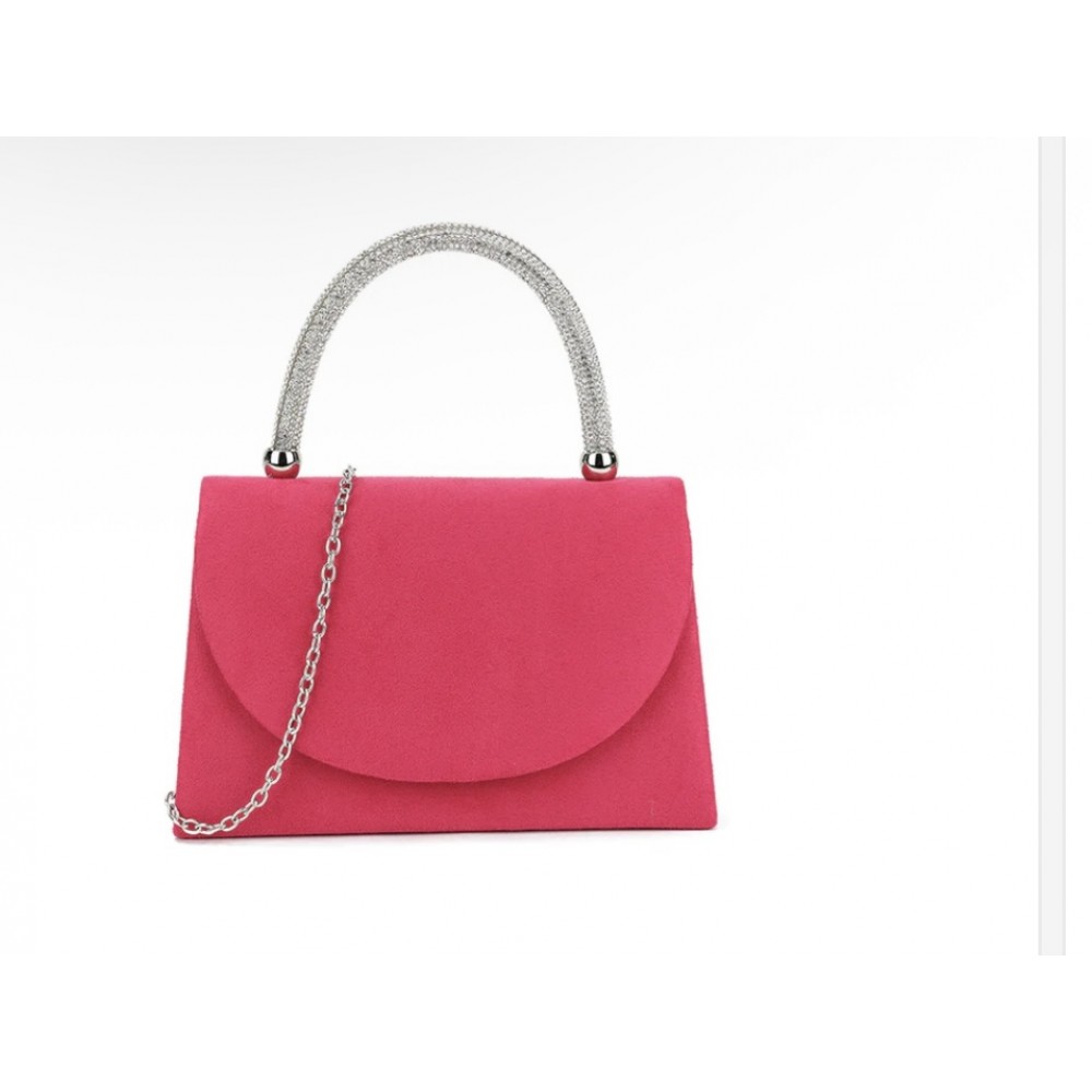 Top handle fuchsia bag