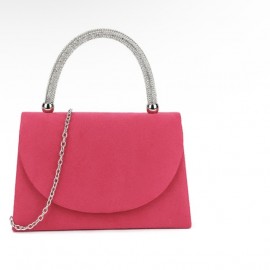 Top handle fuchsia bag