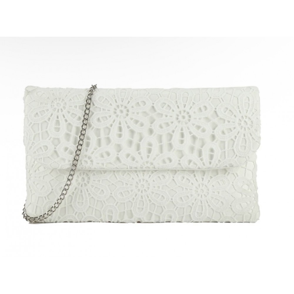 Clutch bag in white