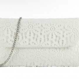 Clutch bag in white