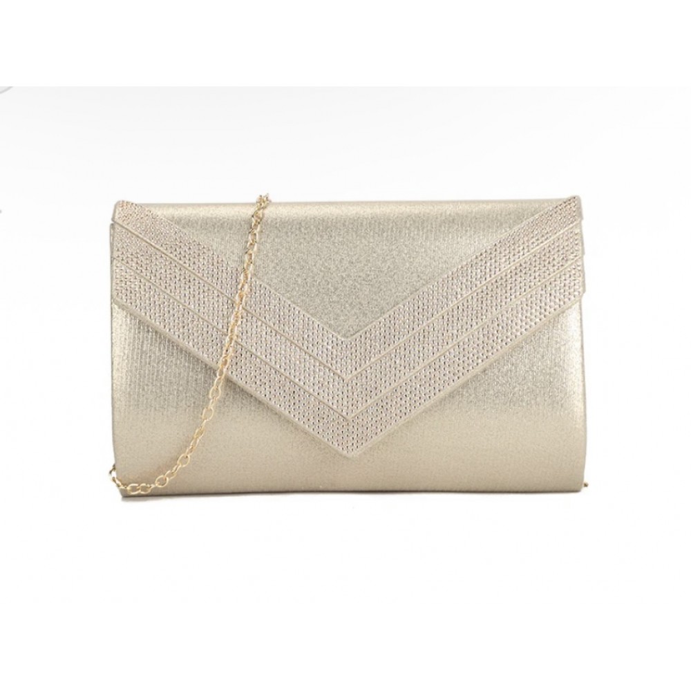 Clutch bag in gold