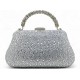 Silver diamanté evening bag 