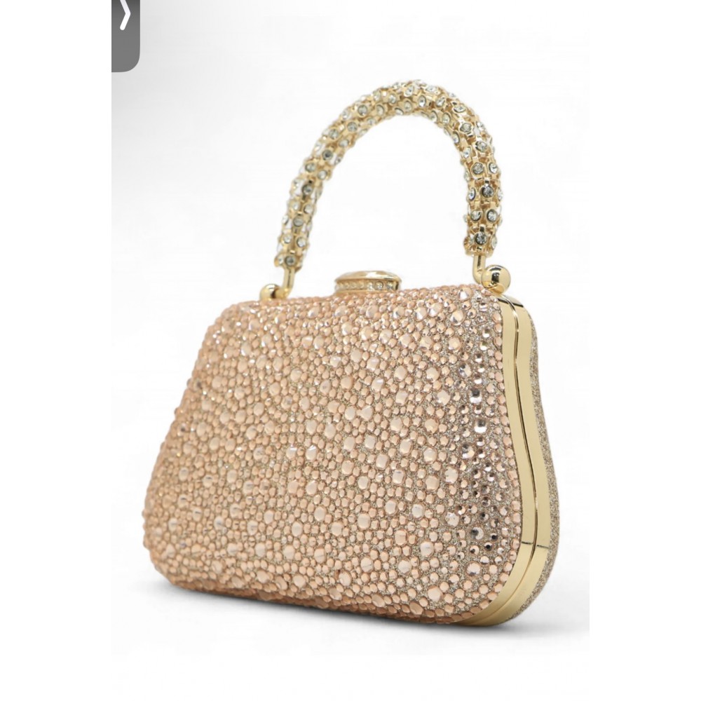Gold diamanté evening bag