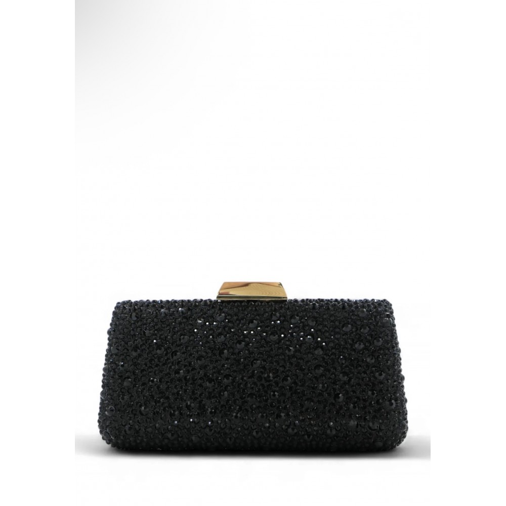 Black compact clutch bag