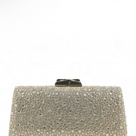 Gold compact clutch bag