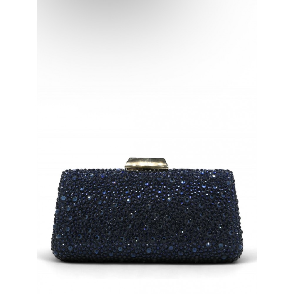 Navy compact clutch bag
