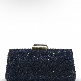 Navy compact clutch bag
