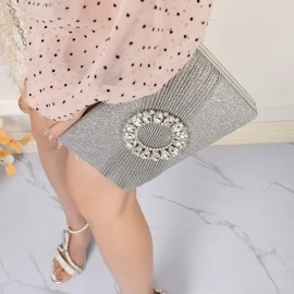 Silver box clutch bag 