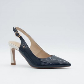 Dress shoe, slingback in navy