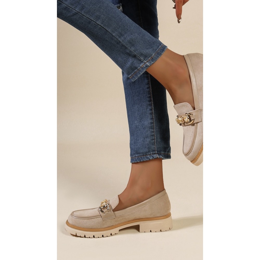 Loafer in taupe 