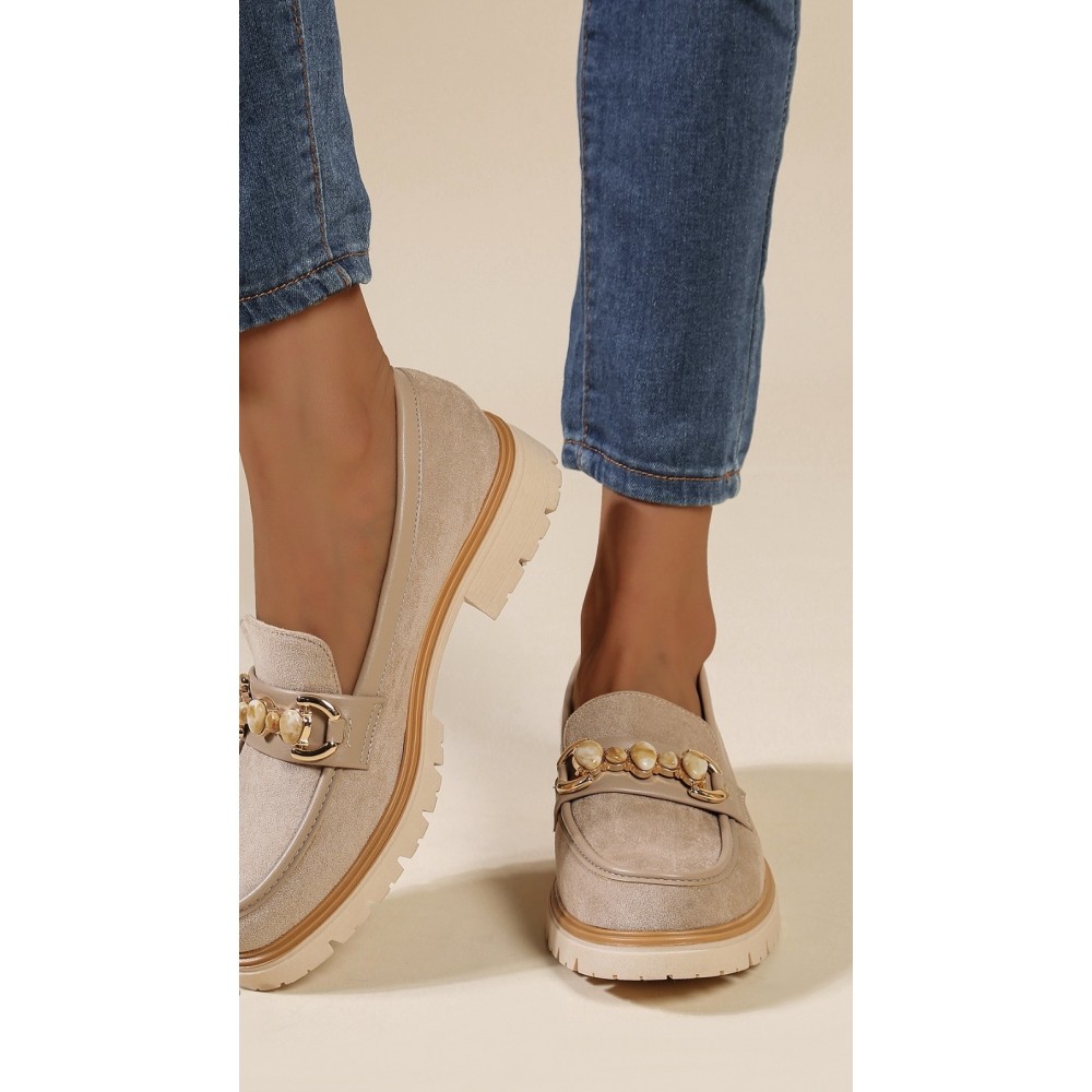 Loafer in taupe 