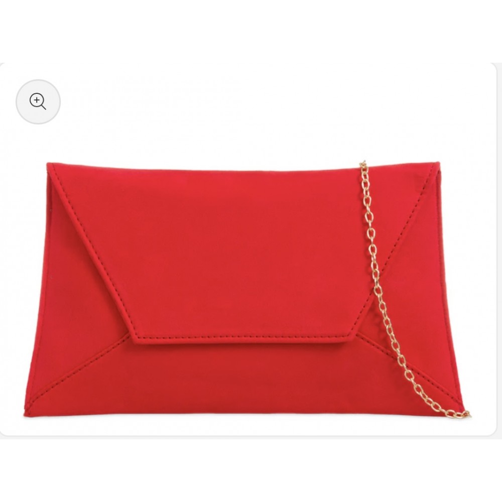Red envelope clutch bag