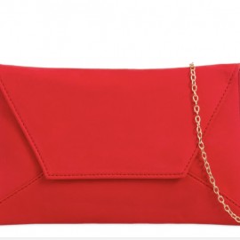 Red envelope clutch bag