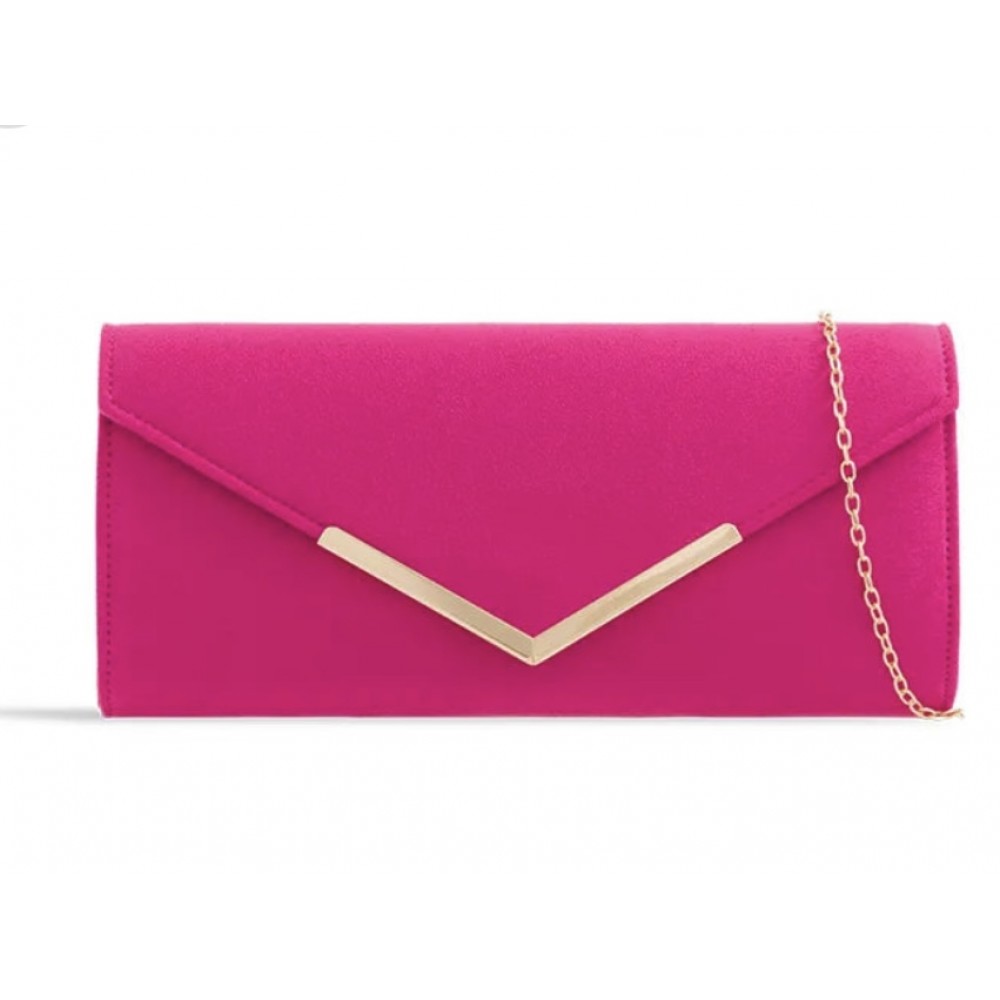 Fuchsia clutch bag