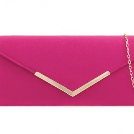 Fuchsia clutch bag