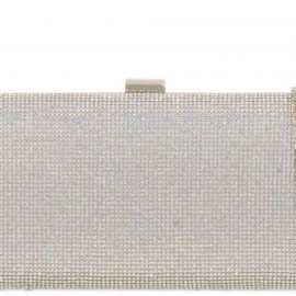 Silver box clutch bag