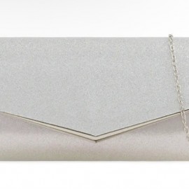 Silver clutch bag