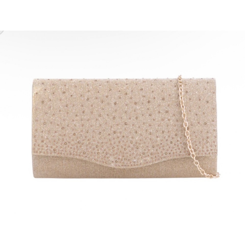 Gold clutch bag