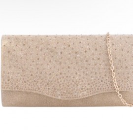 Gold clutch bag
