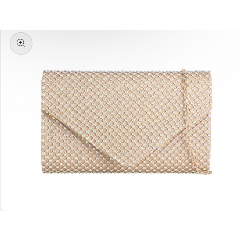 Gold clutch bag