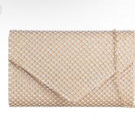Gold clutch bag