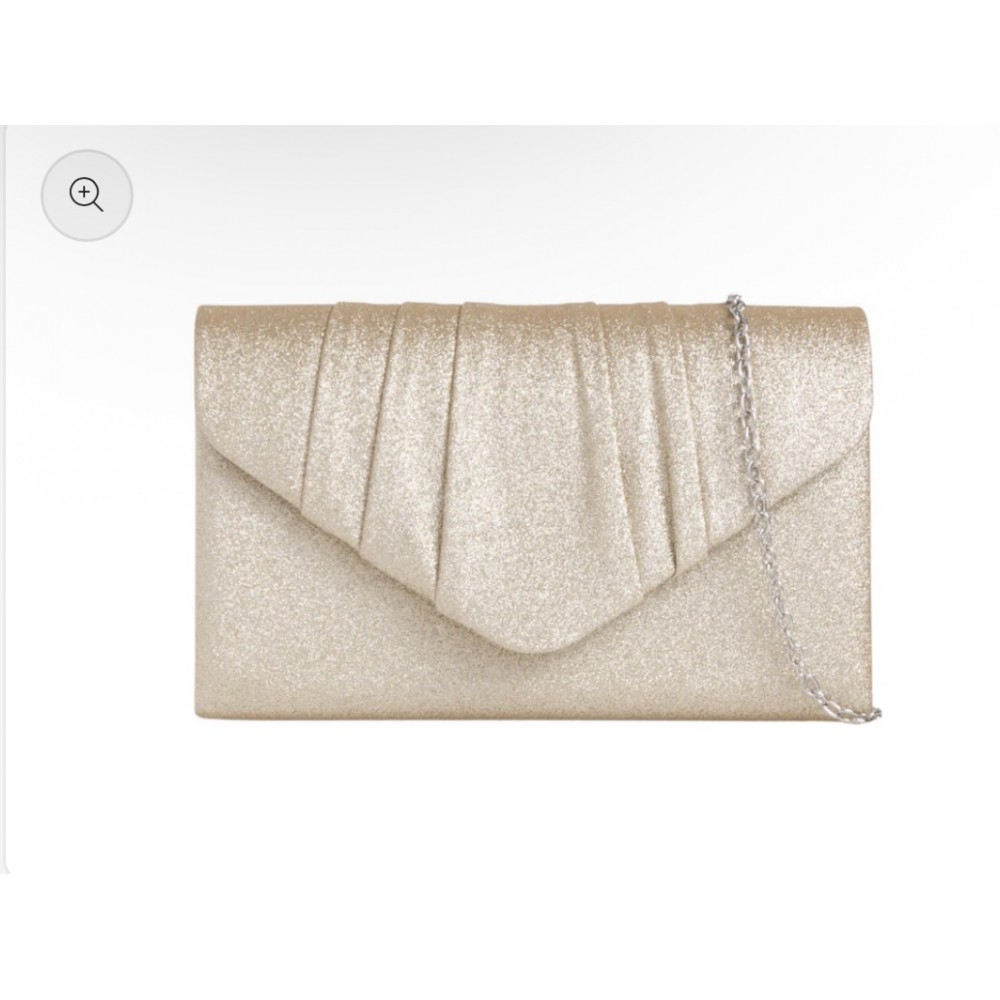 Gold clutch bag