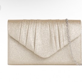 Gold clutch bag