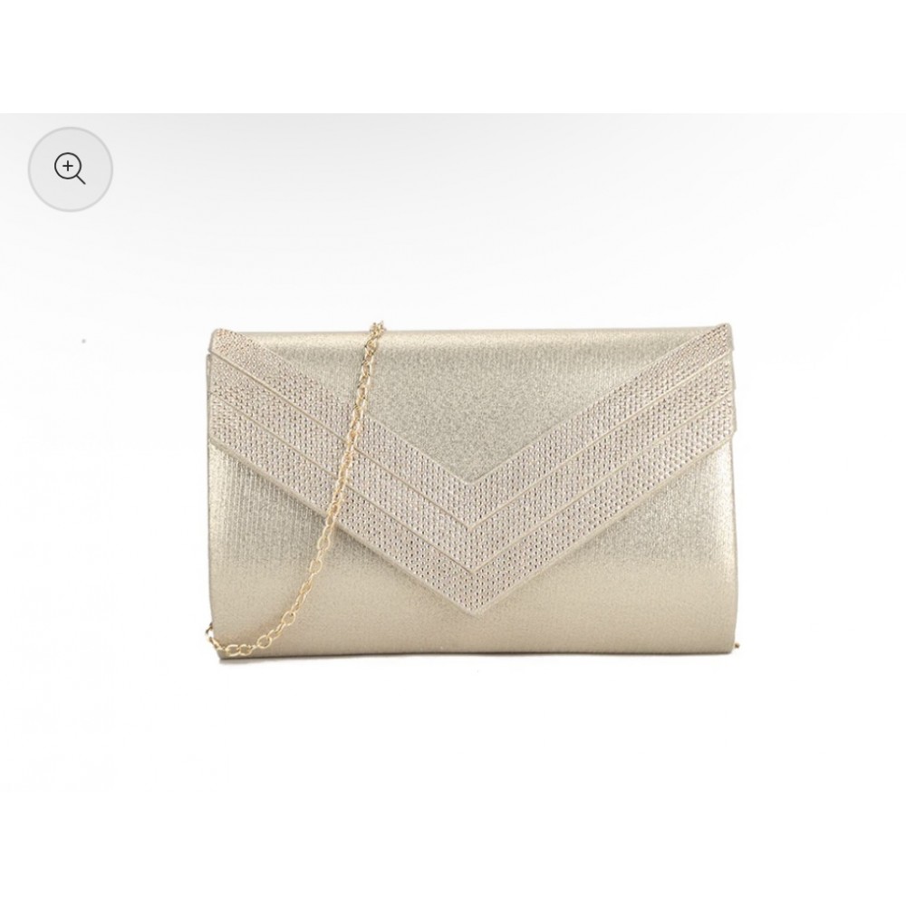 Rose gold clutch bag