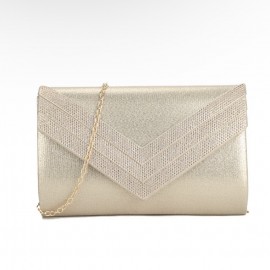 Rose gold clutch bag