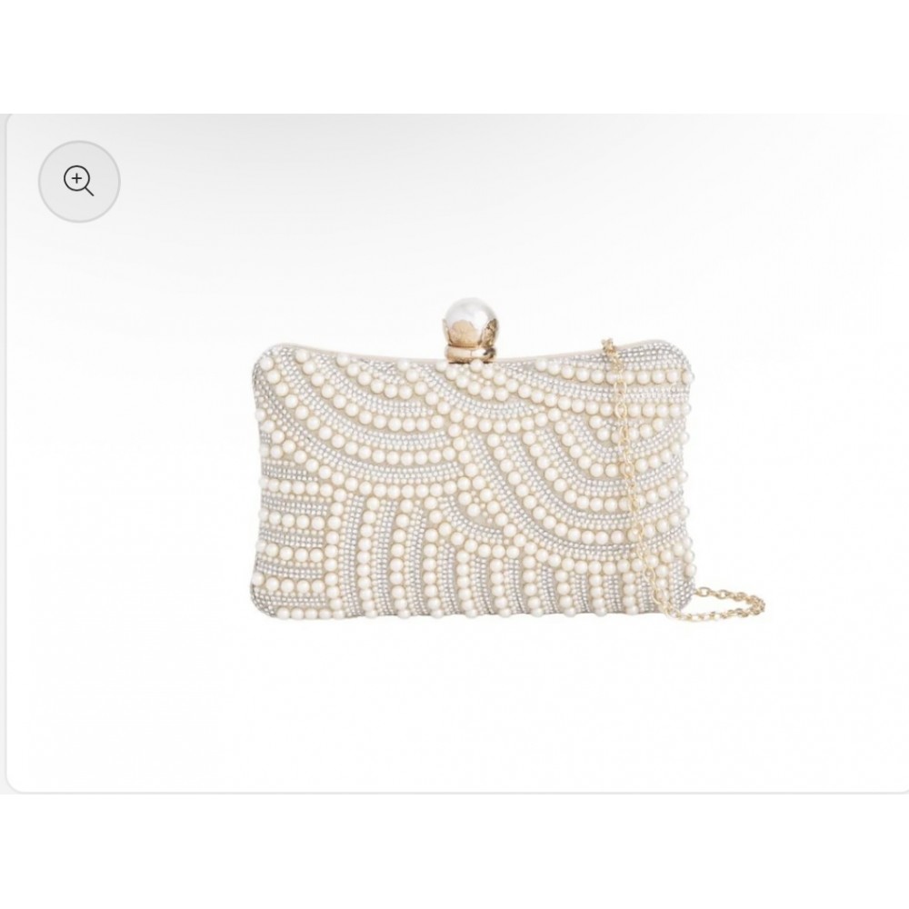 Gold box clutch bag