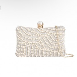 Gold box clutch bag