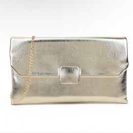 Gold clutch bag