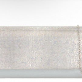 Silver clutch bag