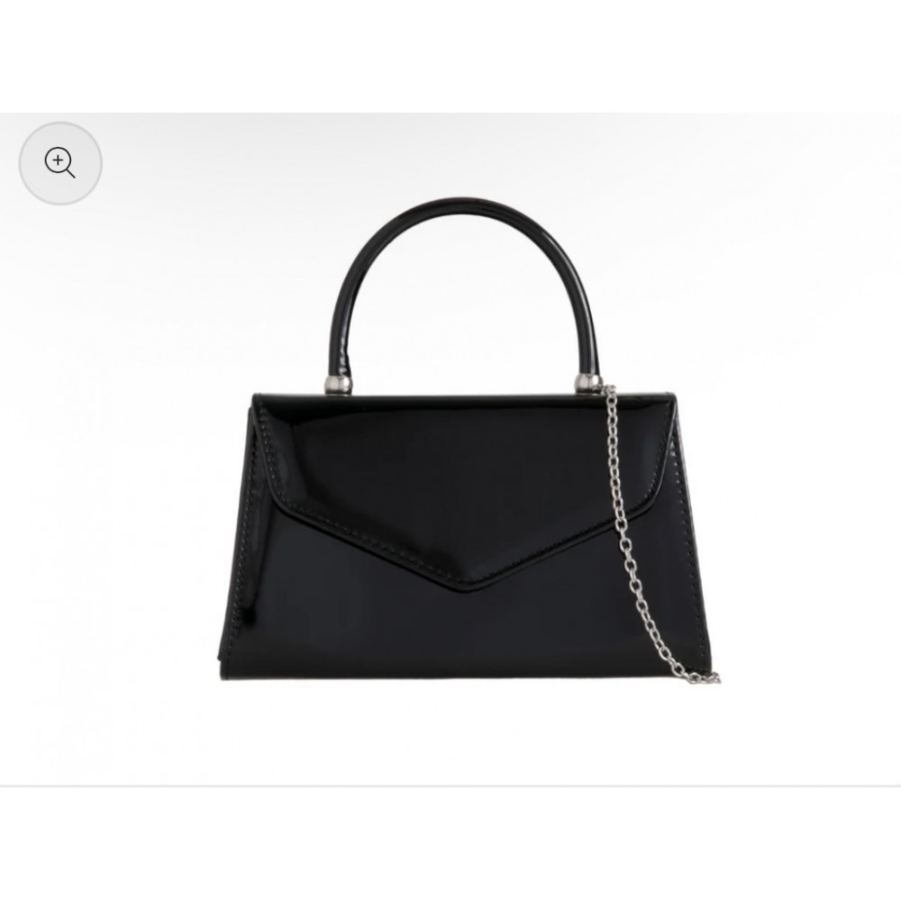 Black top handle bag