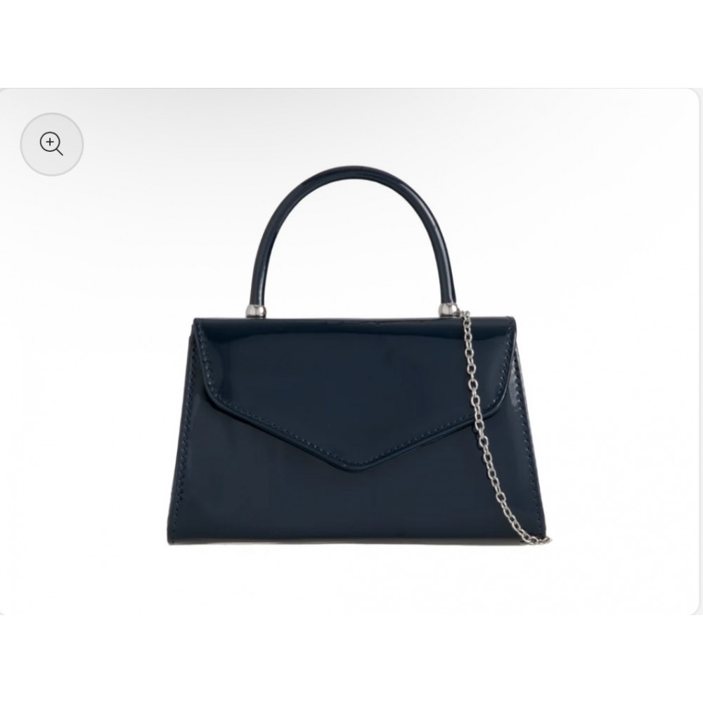 Navy top handle bag