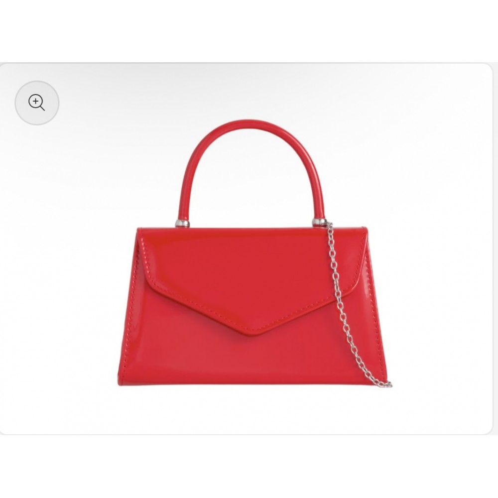Red top handle bag